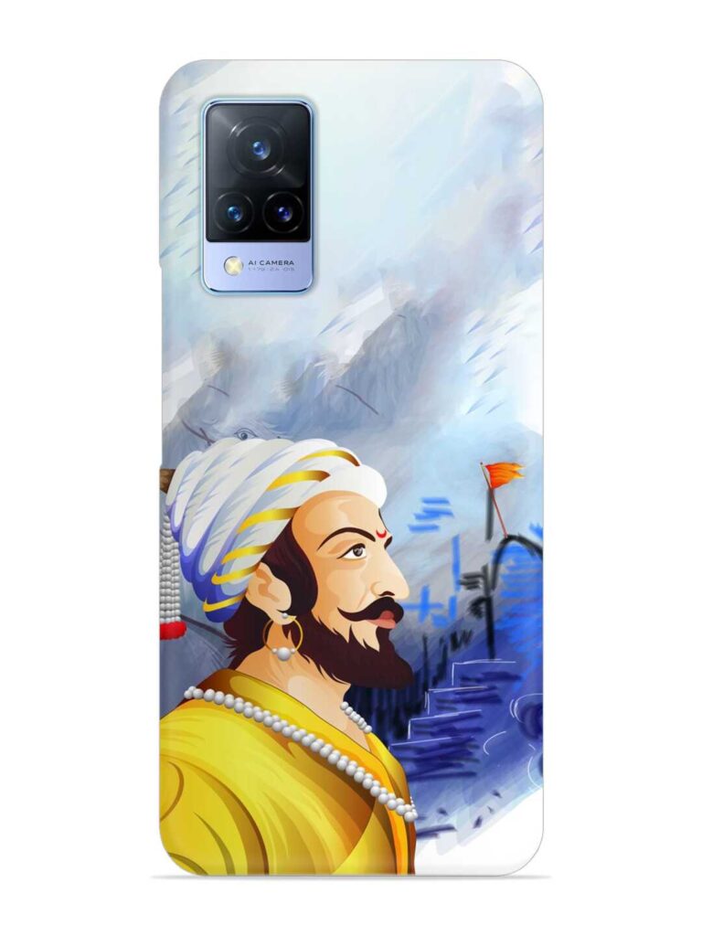 Shivaji Maharaj Color Paint Art Snap Case for Vivo V21 (5G) Zapvi