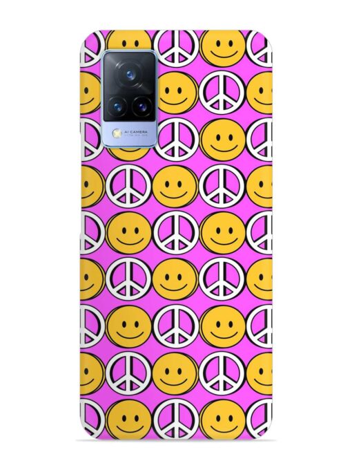 Smiley Face Peace Snap Case for Vivo V21 (5G) Zapvi