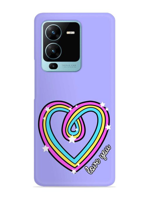 Colorful Rainbow Heart Snap Case for Vivo V25 Pro (5G) Zapvi