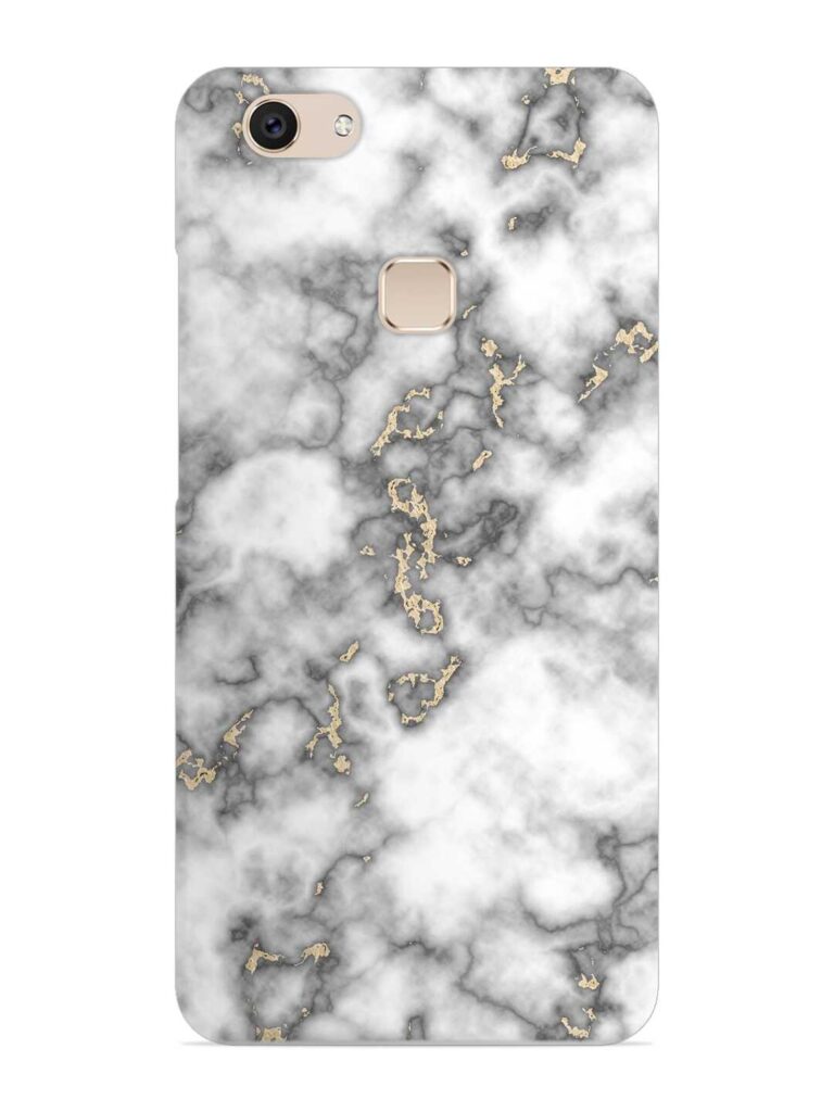 Gray And Gold Marble Snap Case for Vivo V7 Zapvi