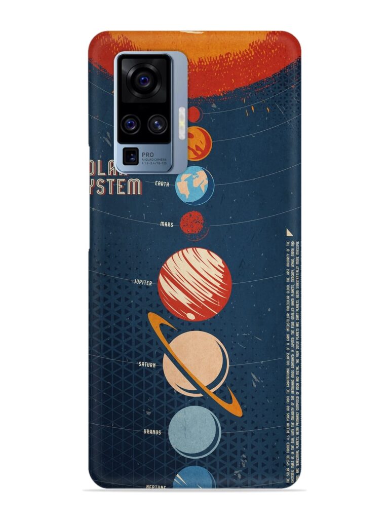Solar System Vector Snap Case for Vivo X50 Pro Zapvi