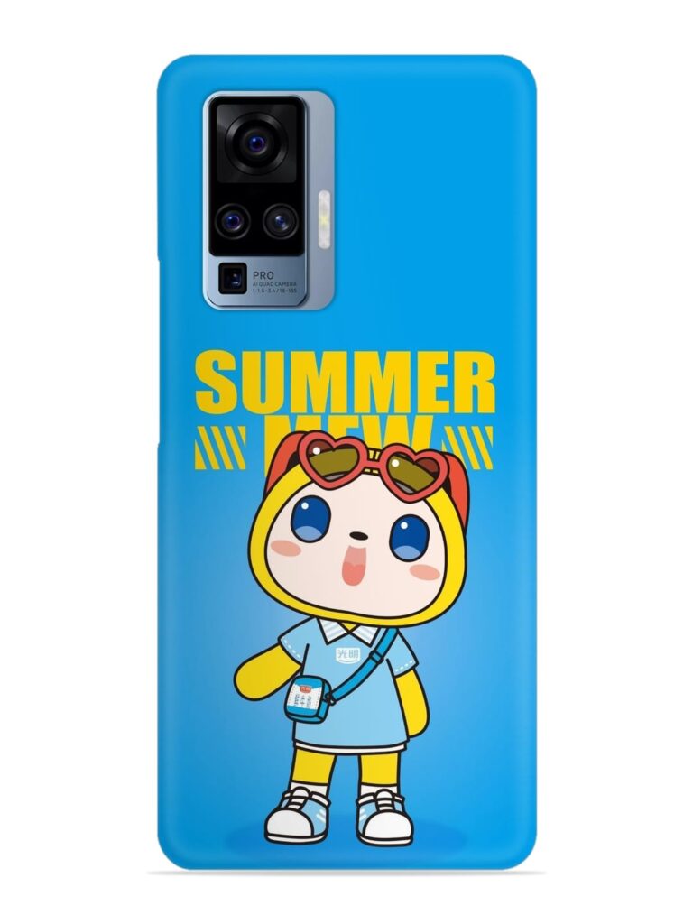 Summer Mew Cartoon Snap Case for Vivo X50 Pro Zapvi