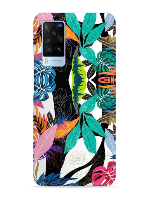 Floral Pattern Bright Snap Case for Vivo X60 Zapvi