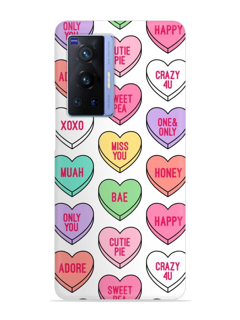 Colorful Heart Candy Snap Case for Vivo X70 Pro (5G) Zapvi