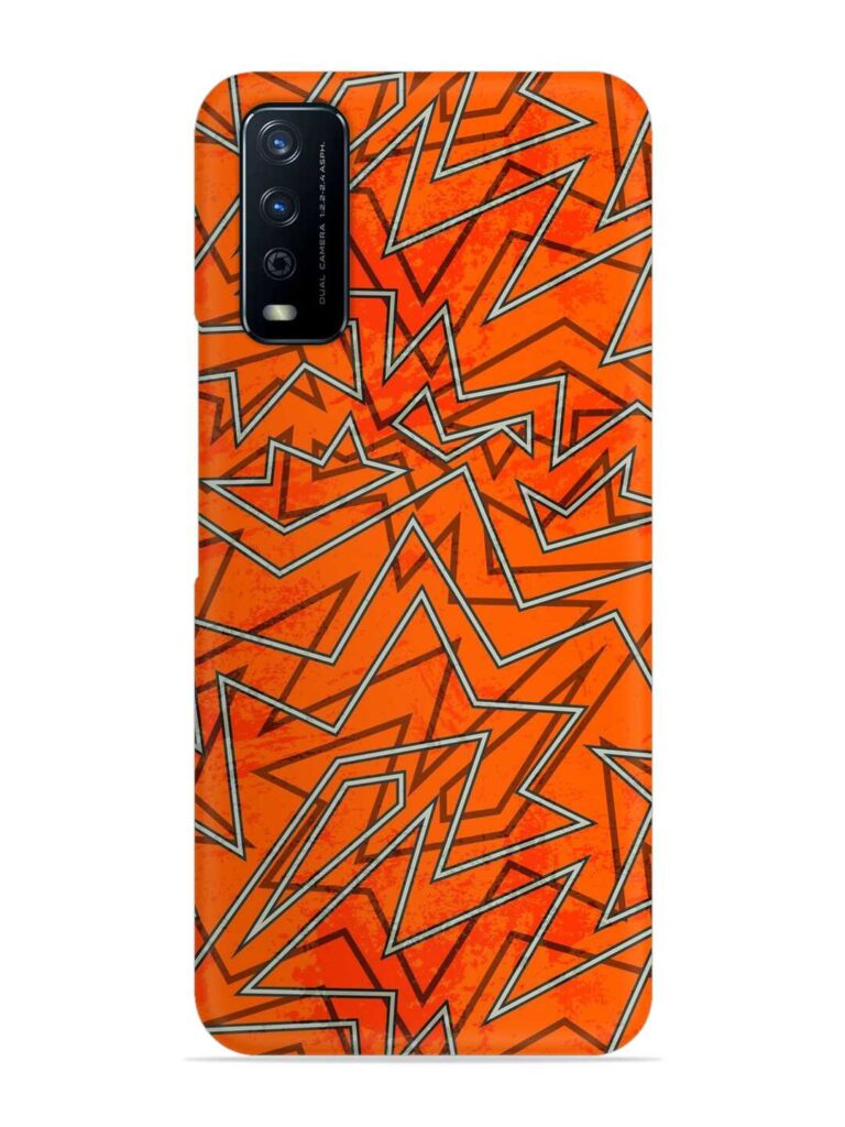 Abstract Orange Retro Snap Case for Vivo Y12G Zapvi
