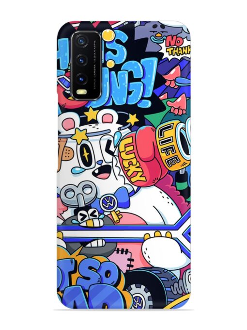 Universal Doodle Snap Case for Vivo Y12s Zapvi