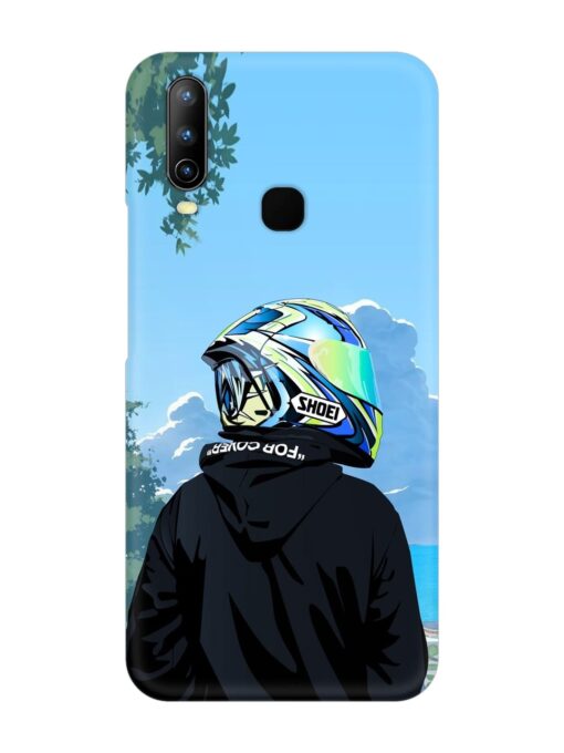 Rider With Helmet Snap Case for Vivo Y15 Zapvi
