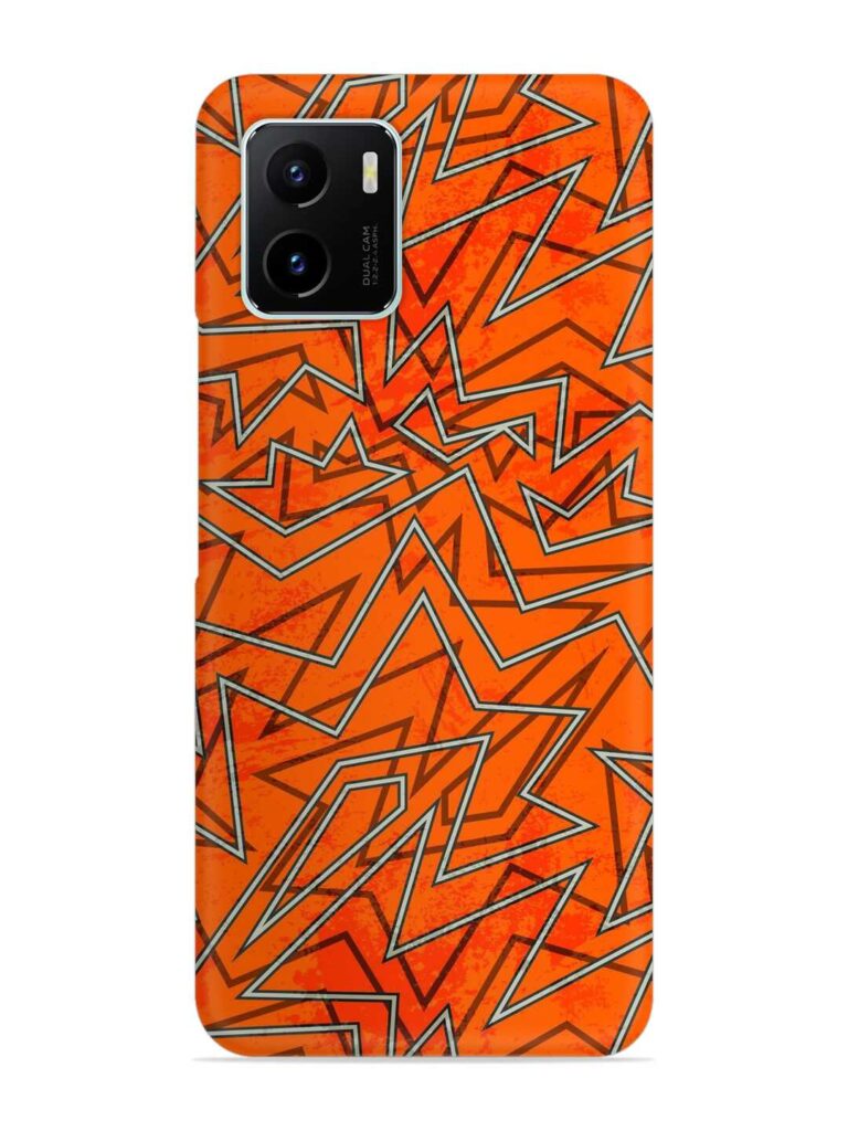 Abstract Orange Retro Snap Case for Vivo Y15c Zapvi