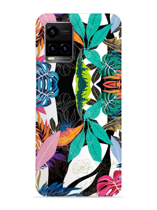 Floral Pattern Bright Snap Case for Vivo Y21a Zapvi