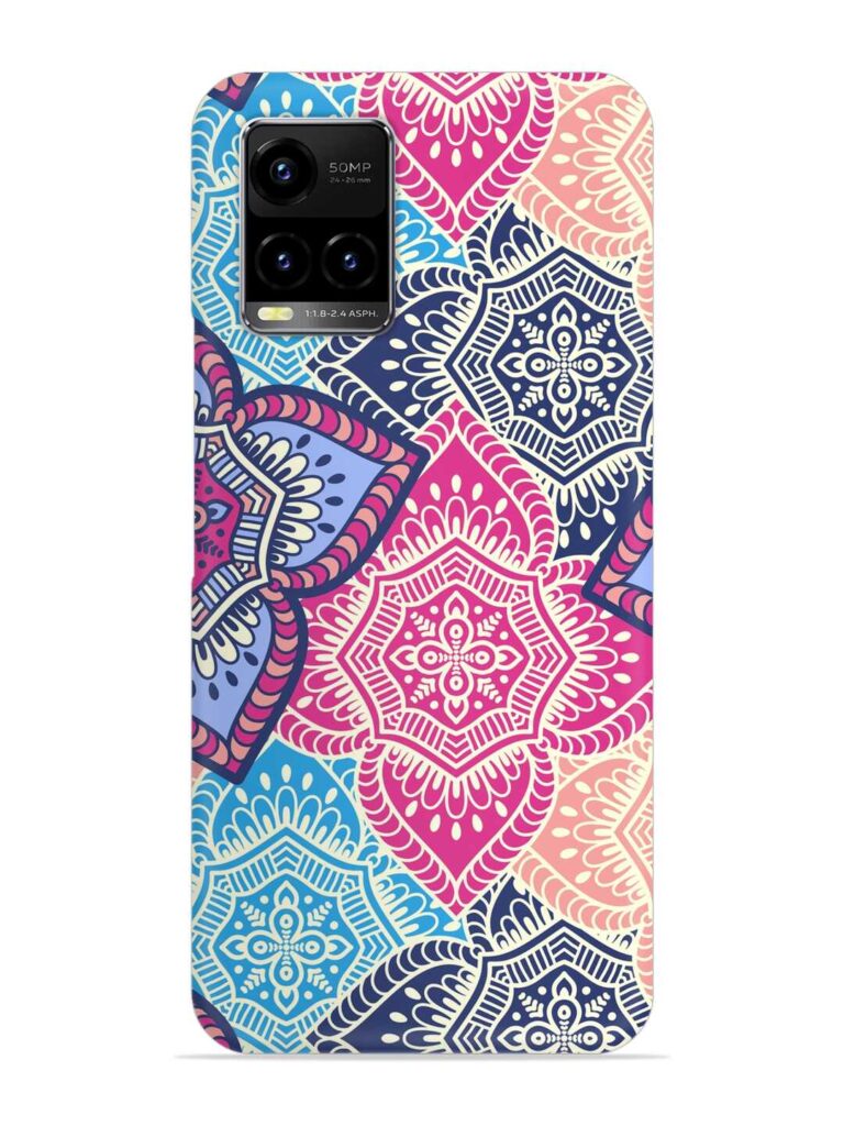 Ethnic Floral Seamless Snap Case for Vivo Y33s Zapvi