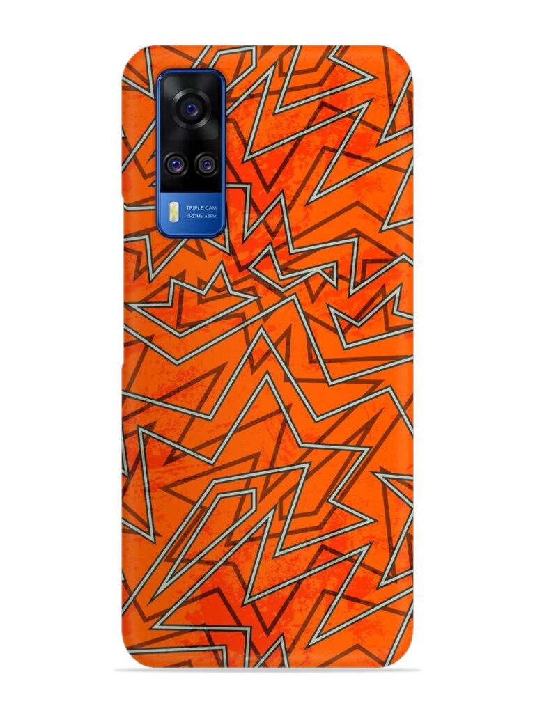 Abstract Orange Retro Snap Case for Vivo Y51A Zapvi