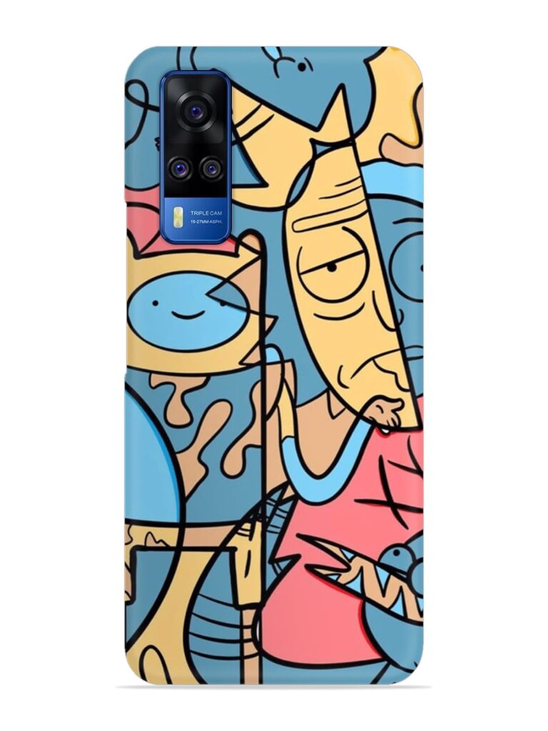 Silly Face Doodle Snap Case for Vivo Y51A Zapvi