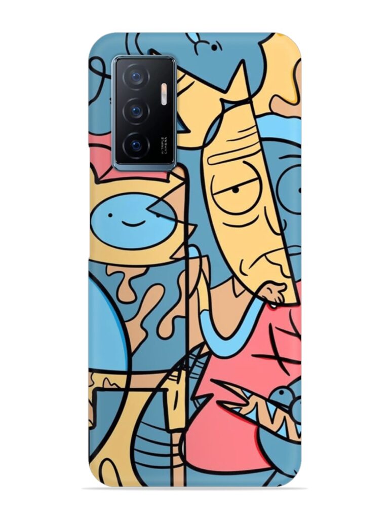 Silly Face Doodle Snap Case for Vivo Y75 (4G) Zapvi