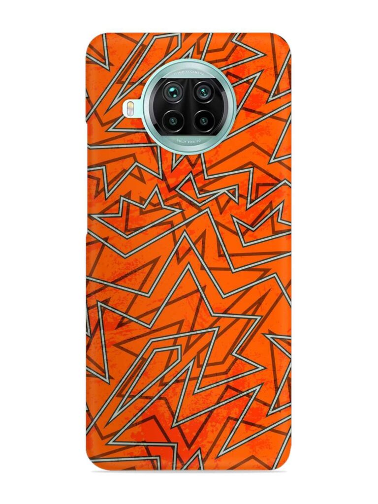 Abstract Orange Retro Snap Case for Xiaomi Mi 10i (5G) Zapvi