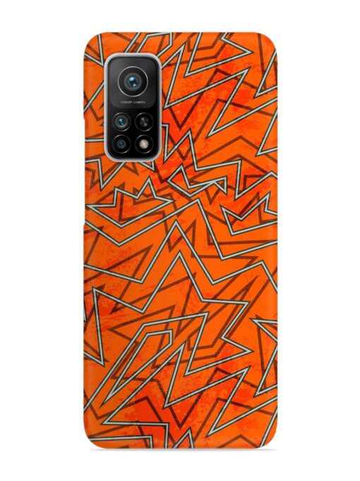 Abstract Orange Retro Snap Case for Xiaomi Mi 10T (5G) Zapvi