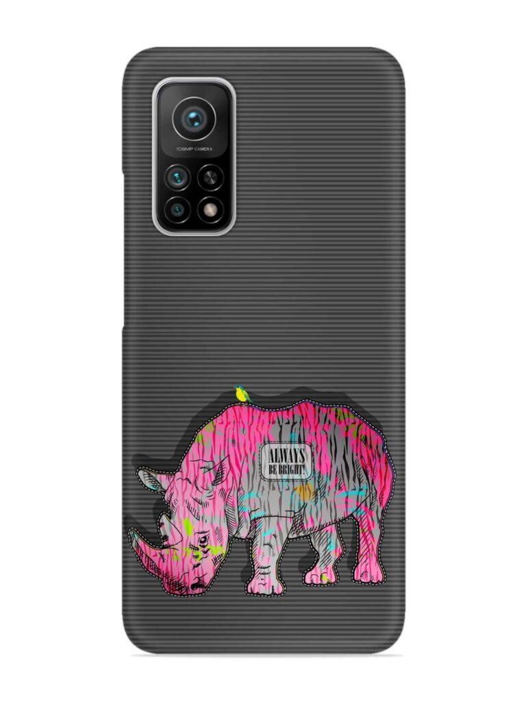 Vector Psychedelic Rhinoceros Snap Case for Xiaomi Mi 10T Pro (5G) Zapvi