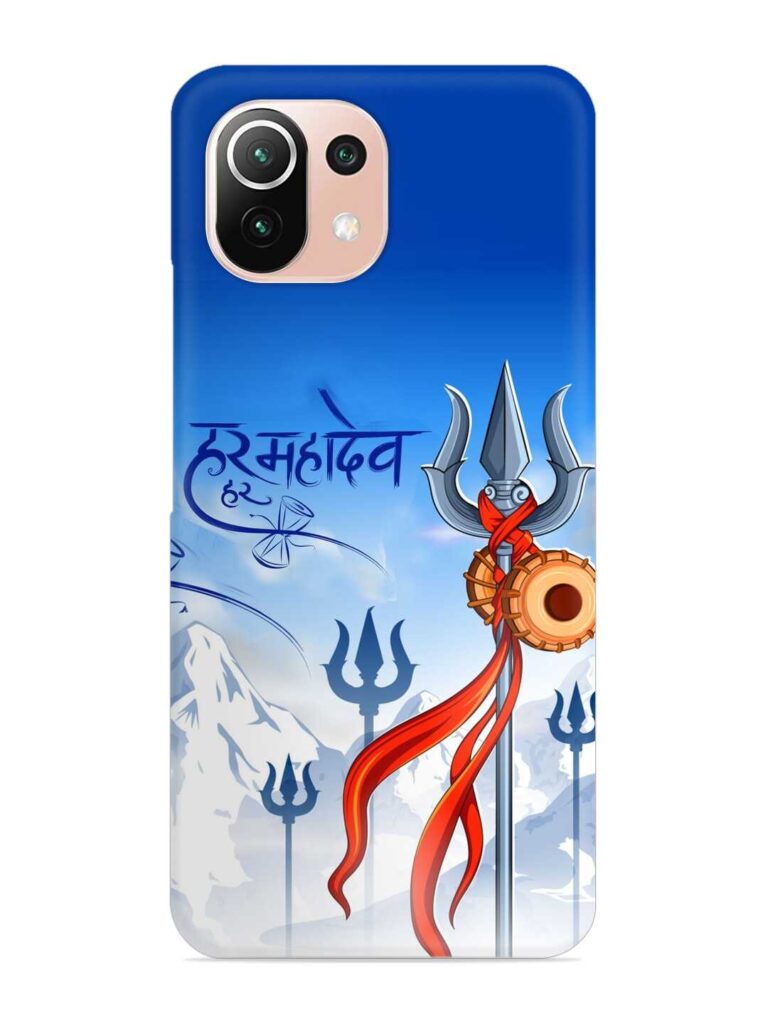 Har Har Mahadev Trishul Snap Case for Xiaomi Mi 11 Lite Zapvi