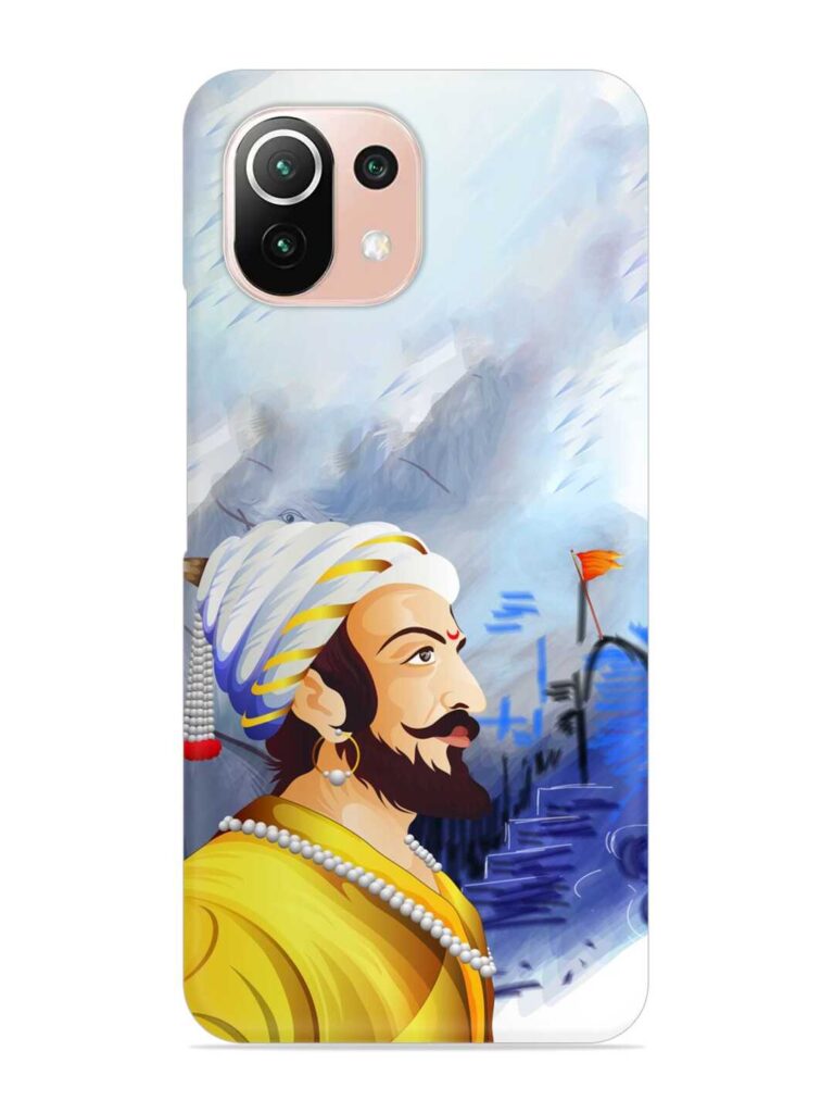 Shivaji Maharaj Color Paint Art Snap Case for Xiaomi Mi 11 Lite NE (5G) Zapvi