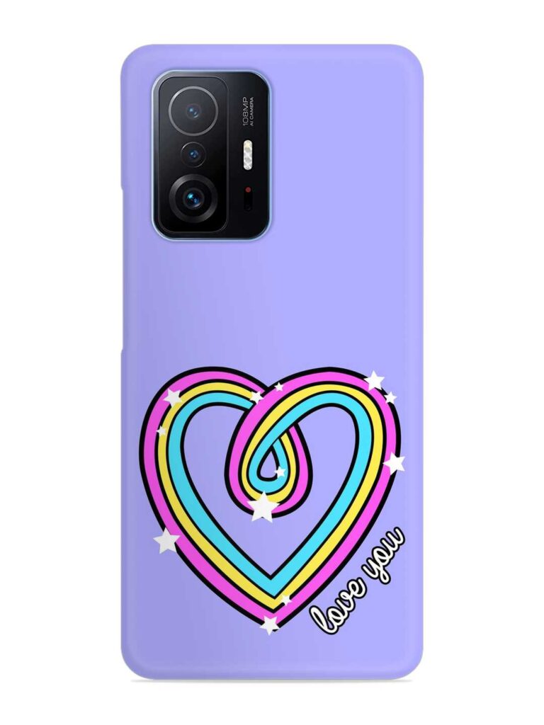 Colorful Rainbow Heart Snap Case for Xiaomi Mi 11T Pro (5G) Zapvi