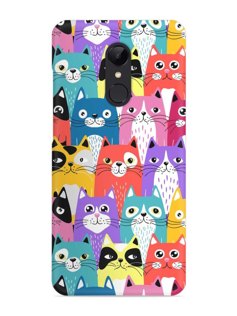 Funny Cartoon Cats Snap Case for Xiaomi Redmi 5 Zapvi