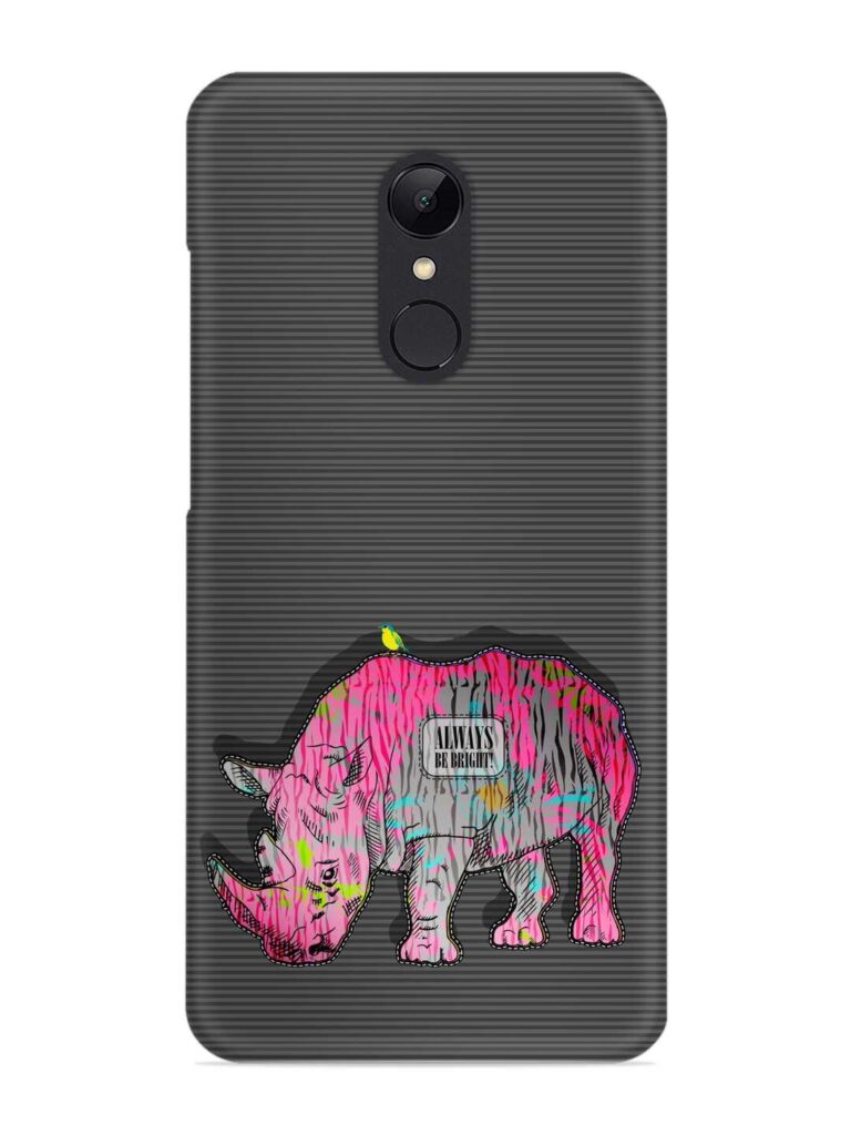 Vector Psychedelic Rhinoceros Snap Case for Xiaomi Redmi 5 Zapvi