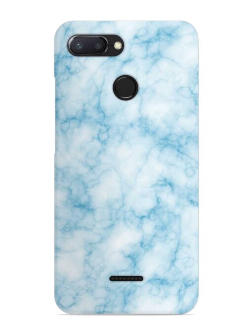 Blue White Natural Marble Snap Case for Xiaomi Redmi 6 Zapvi