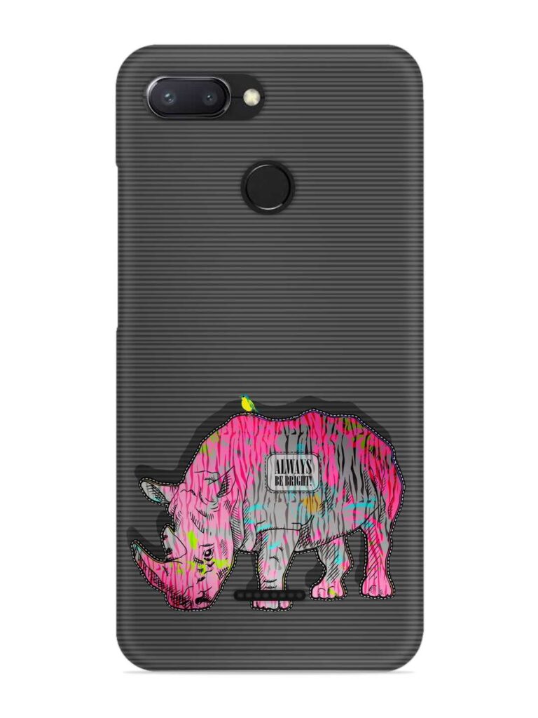 Vector Psychedelic Rhinoceros Snap Case for Xiaomi Redmi 6 Zapvi