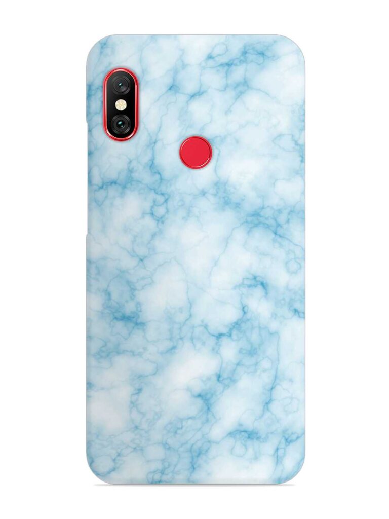 Blue White Natural Marble Snap Case for Xiaomi Redmi 6 Pro Zapvi