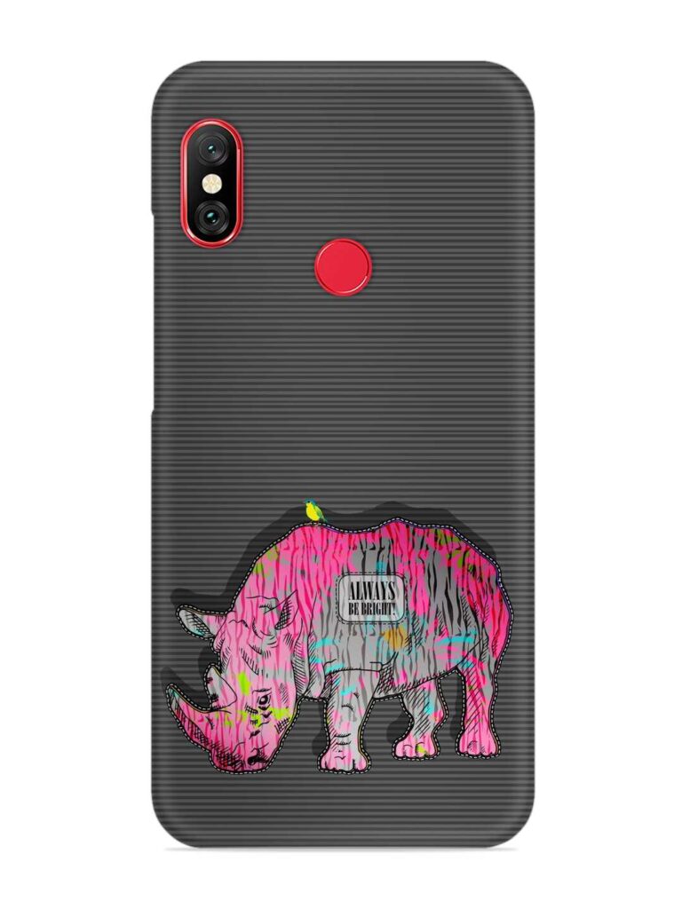 Vector Psychedelic Rhinoceros Snap Case for Xiaomi Redmi 6 Pro Zapvi