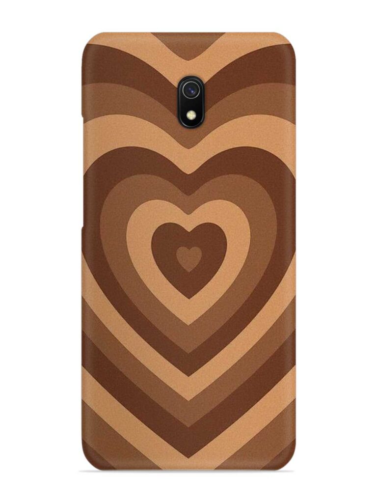 Brown Heart Snap Case for Xiaomi Redmi 8A Zapvi