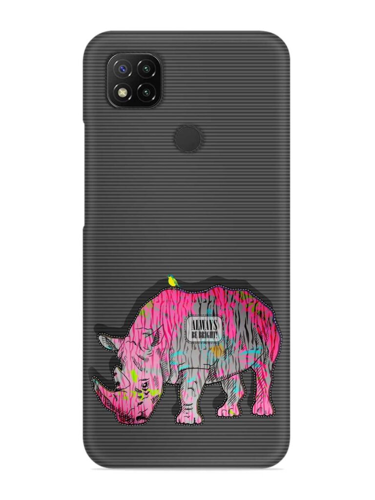 Vector Psychedelic Rhinoceros Snap Case for Xiaomi Redmi 9 Zapvi