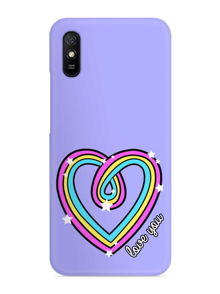 Colorful Rainbow Heart Snap Case for Xiaomi Redmi 9A Zapvi