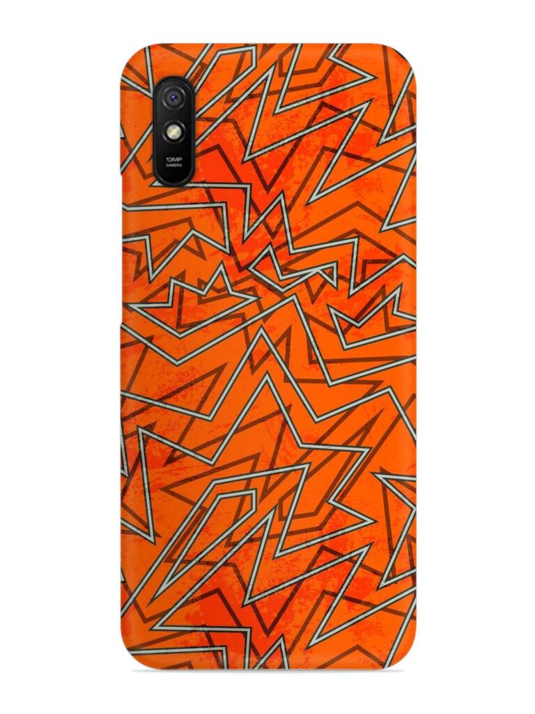 Abstract Orange Retro Snap Case for Xiaomi Redmi 9A Zapvi