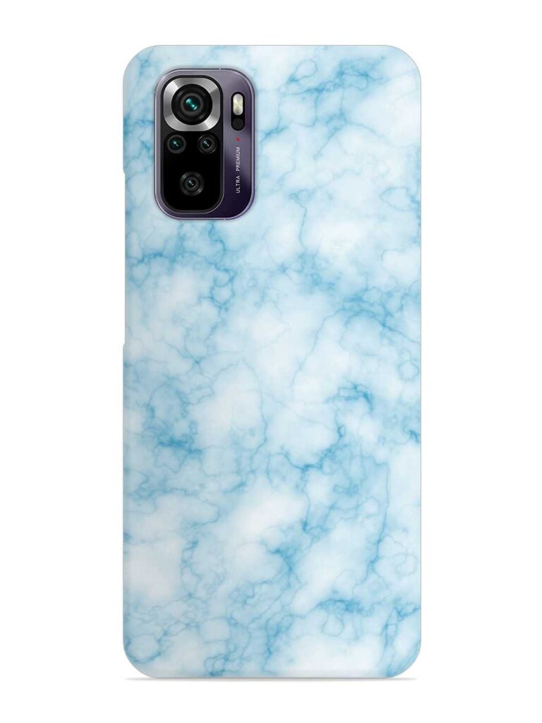 Blue White Natural Marble Snap Case for Xiaomi Redmi Note 10 Zapvi
