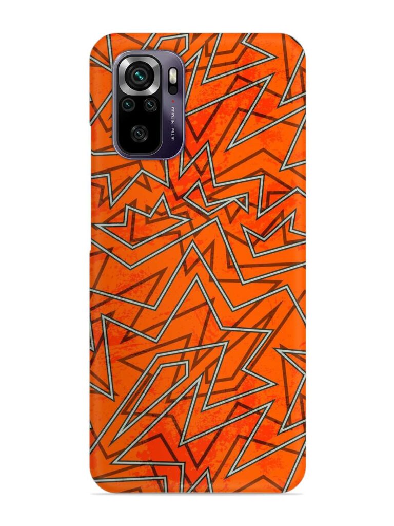 Abstract Orange Retro Snap Case for Xiaomi Redmi Note 10 Zapvi