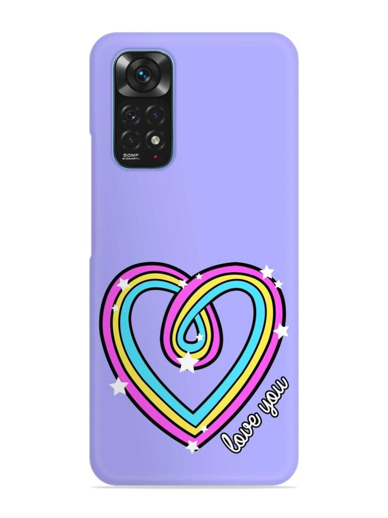 Colorful Rainbow Heart Snap Case for Xiaomi Redmi Note 11s Zapvi