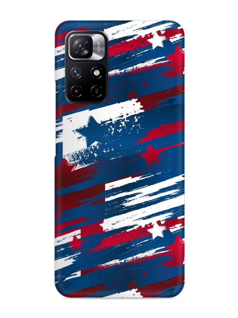Abstract Seamless Usa Snap Case for Xiaomi Redmi Note 11T (5G) Zapvi