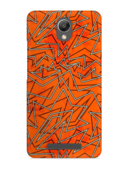 Abstract Orange Retro Snap Case for Xiaomi Redmi Note 2 Zapvi