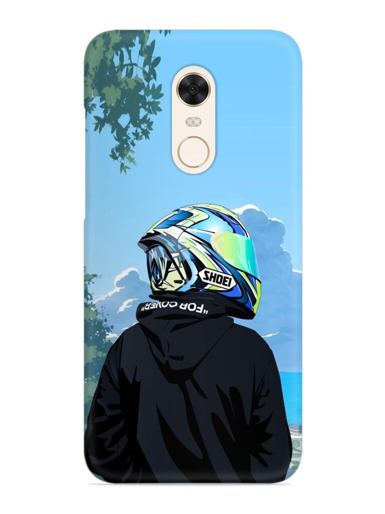 Rider With Helmet Snap Case for Xiaomi Redmi Note 5 Zapvi