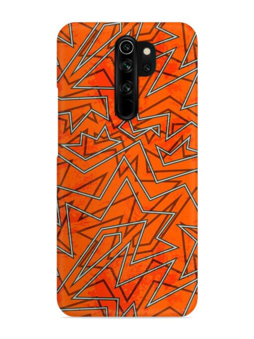 Abstract Orange Retro Snap Case for Xiaomi Redmi Note 8 Pro Zapvi