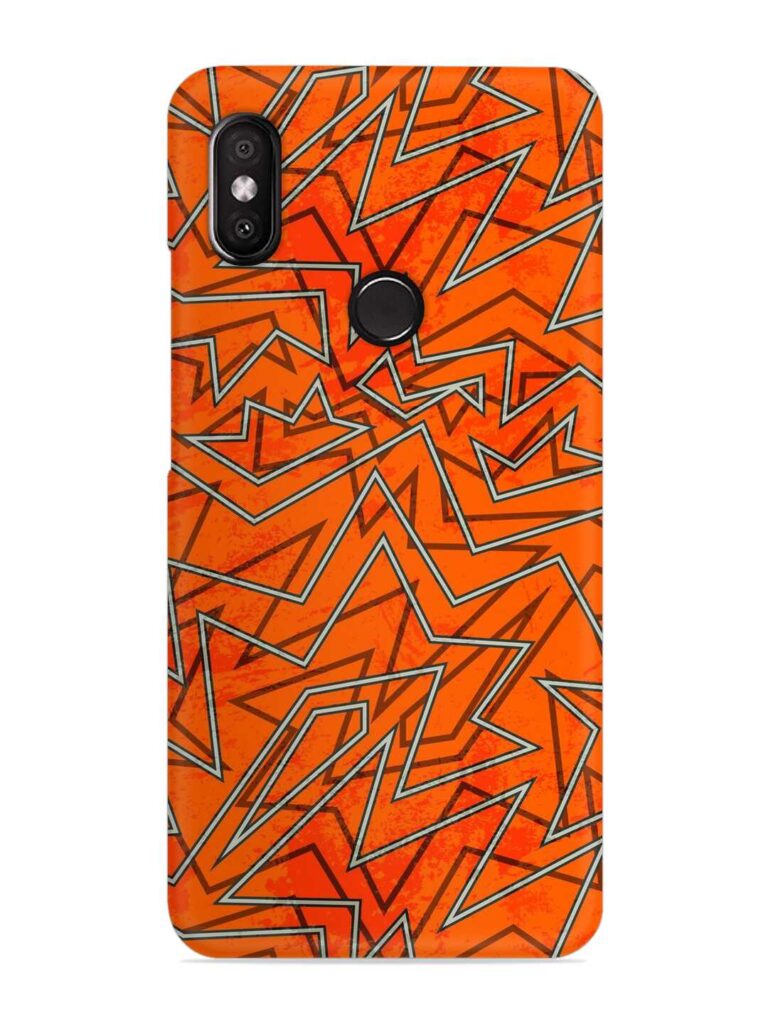 Abstract Orange Retro Snap Case for Xiaomi Redmi Y2 Zapvi