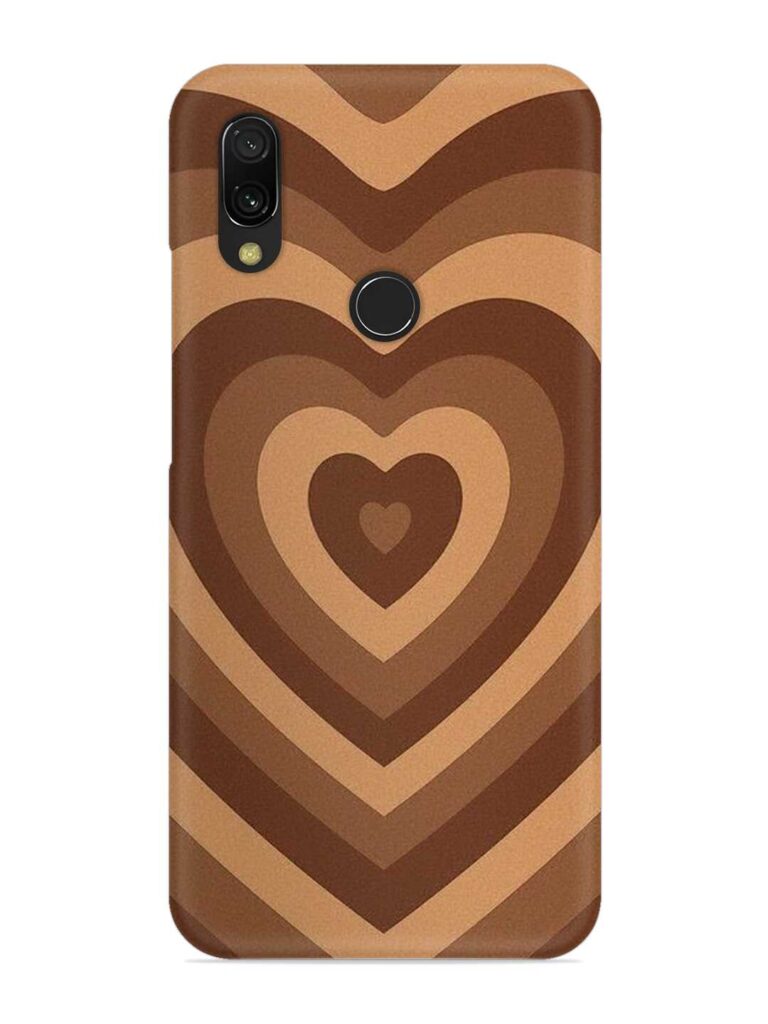 Brown Heart Snap Case for Xiaomi Redmi Y3 Zapvi