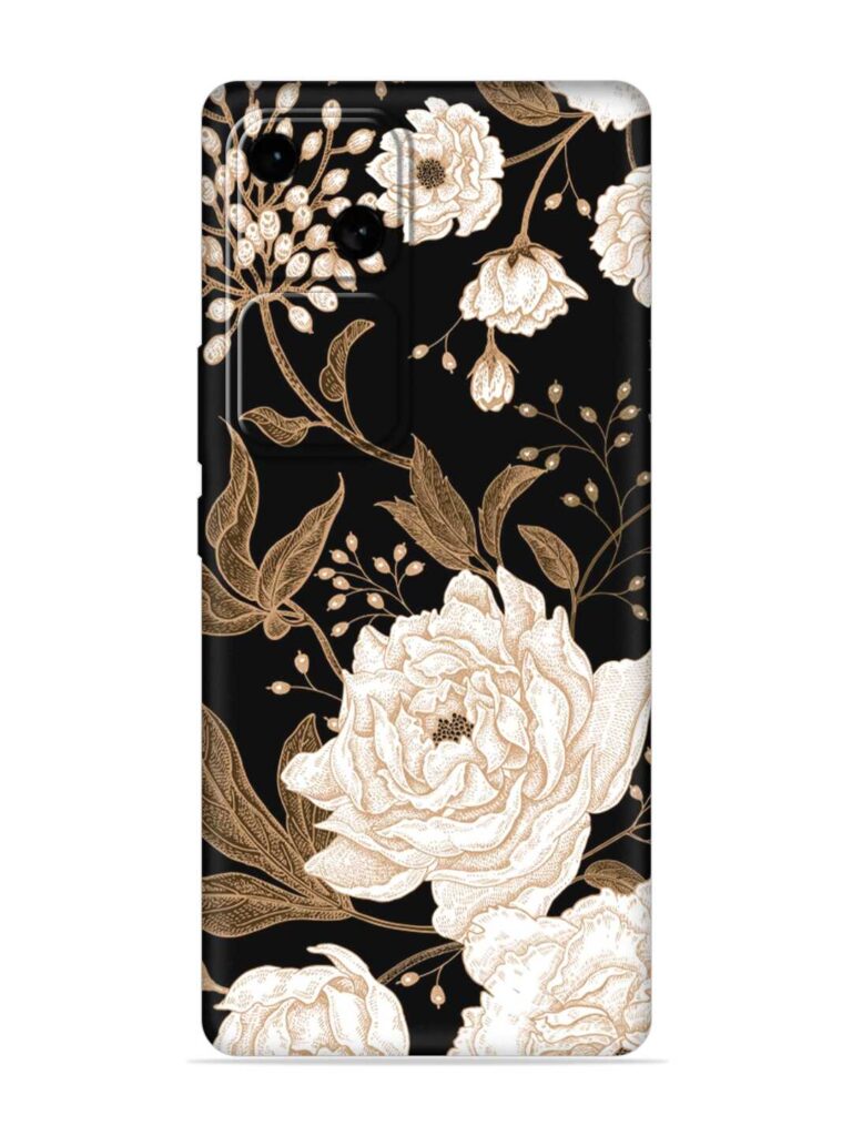 Peonies Roses Floral Soft Silicone Case for Vivo V30 (5G) Zapvi