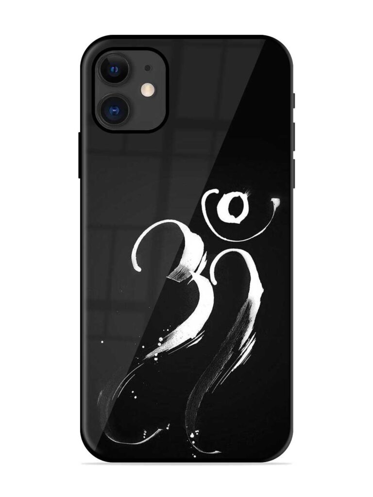 Om Logo Glossy Metal Phone Cover for Apple Iphone 11 Zapvi