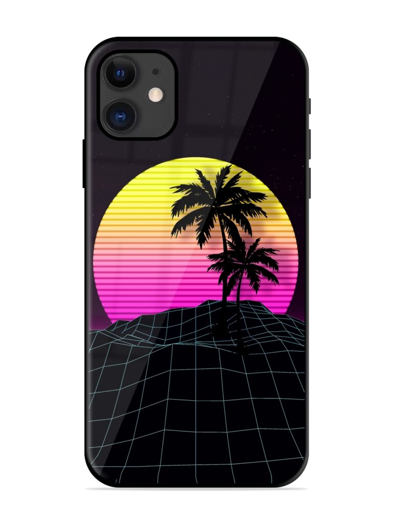 Coconut Vector Glossy Metal Phone Cover for Apple Iphone 11 Zapvi