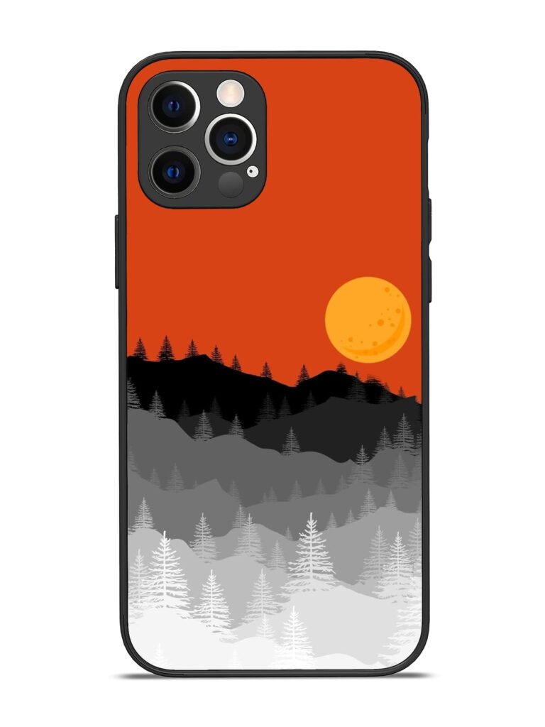 Mountain Lofi Sun Glossy Metal Phone Cover for Apple Iphone 12 Pro Zapvi