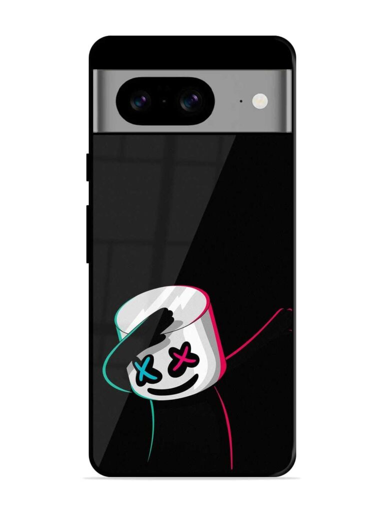 Black Marshmallow Glossy Metal Phone Cover for Google Pixel 8 Zapvi