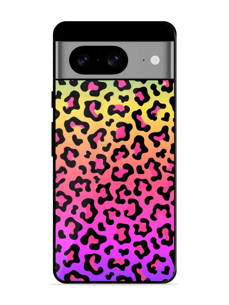 Neon Rainbow Colored Glossy Metal Phone Cover for Google Pixel 8 Zapvi