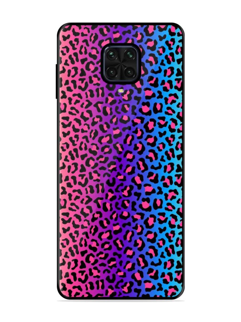 Colorful Leopard Seamless Glossy Metal Phone Cover for Poco M2 Pro Zapvi