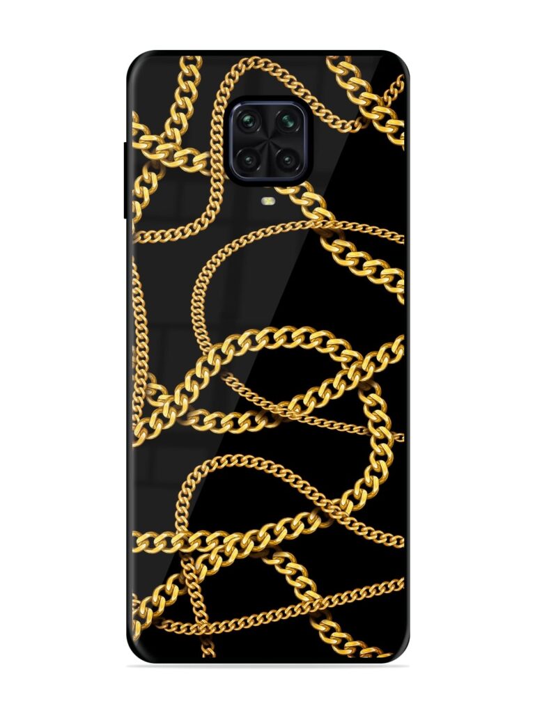 Decorative Golde Chain Glossy Metal Phone Cover for Poco M2 Pro Zapvi